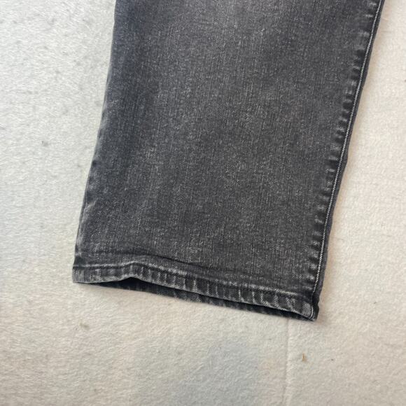 Logo by Lori Goldstein Velvet Patchwork Jeans Womens Sz20 WP Black Boyfriend - Picture 2 of 12